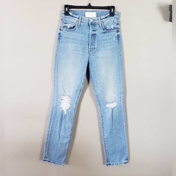 MOTHER Denim - Mother Superior The Huffy Skimp Jeans in Destroyed Rope's End Wash Size …